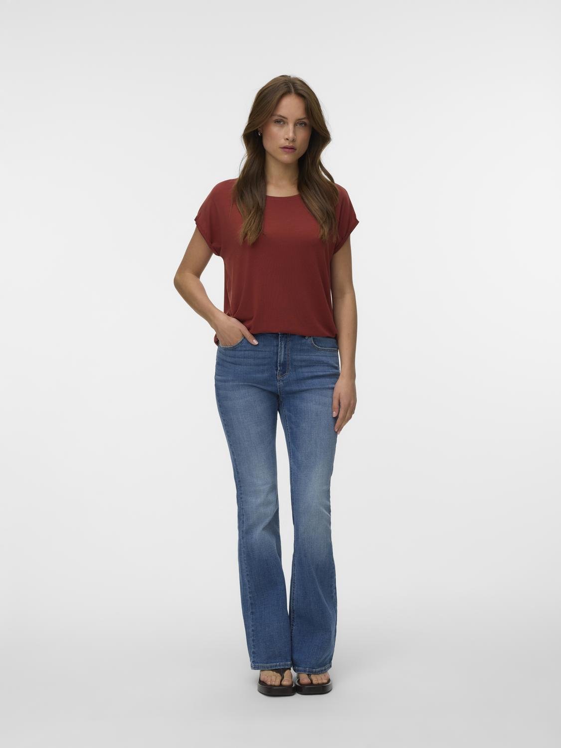 VMAVA T-shirt - Burnt Henna - VERO MODA & VILA Bergvik